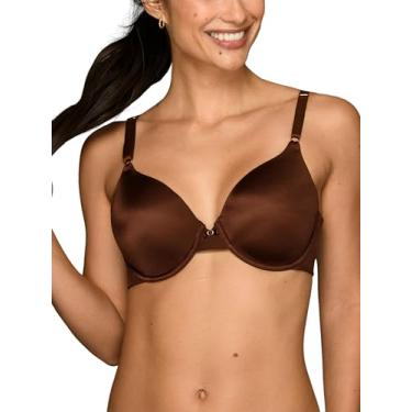 Imagem de Vanity Fair Sutiã feminino cobertura total beleza costas suavizante, tecido elástico em 4 direções, bojos levemente forrados até DD, Aro - Cappuccino, 36B