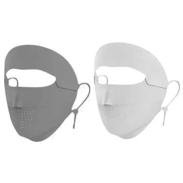 Imagem de XZSXSL Máscara de proteção solar UV Face FPS 50+ - Capa de proteção solar ajustável e respirável para homens e mulheres, máscara solar reutilizável para corrida, caminhada, ciclismo, atividades ao ar