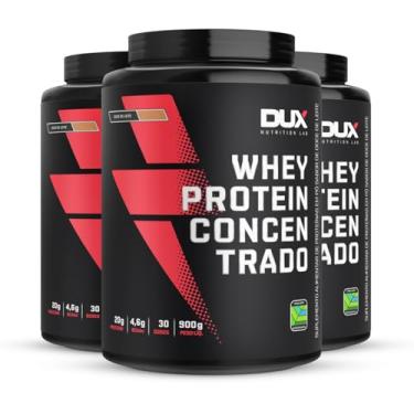 Imagem de Kit 3 Whey Protein Concentrado Dux Doce de Leite 900g