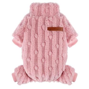 Imagem de Suéter de cachorro para cães pequenos, suéteres de cachorro XXS, macacão de pijama de cachorro com gola rolê, roupas para cachorros pequenos para meninas e meninos, roupas de cachorro para clima frio