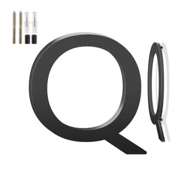 Imagem de Números de casa flutuantes de 10 cm e letras de metal para placas externas, números de casa para fora, letras de endereço de alumínio e números para porta, caixa de correio, jardim, perfeito para casa