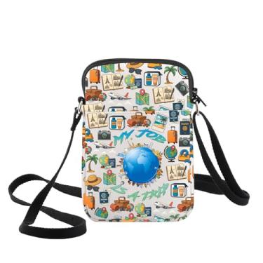 Imagem de WZMPA Bolsa tiracolo para comissários de bordo inspirada em aeromoça de presente bolsa de ombro para comissária de bordo, My Job is a Trip-cb, Bolsa tiracolo