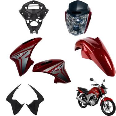 Imagem de Asa (Aba) Tanque Cg Titan 150 2014 / 2015 + Farol Completo Com Aranha 