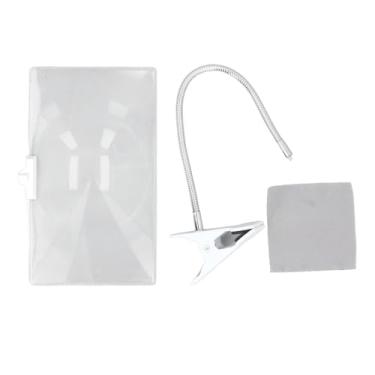 Imagem de Grande copo de lupa com clipe 4x Lente larga lente Base de mangueira flexível de mangueira de ângulos fortes para ler Crafts Reparo idosos Low Vision