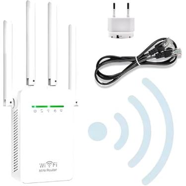 Imagem de Repetidor Wi-Fi 300Mbps, 4 Antenas, 2.4GHz, Modo AP, Bivolt, Branco