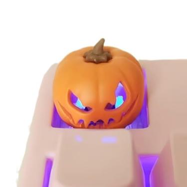 Imagem de Teclas Abóbora,Teclas Para Teclado Com Retroiluminação | Adesivos Temáticos De Abóbora Para Teclado Mecânico Para Ambiente De Estudo, Casa E Computador