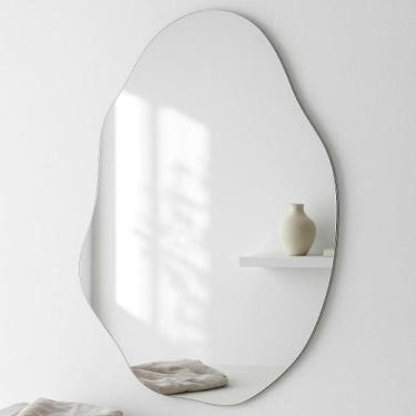 Imagem de Espelho Orgânico Decorativo 70x50cm Dupla Face Design Moderno Fita 3M 