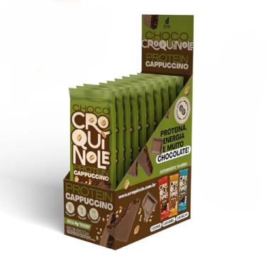 Imagem de Choco Croquinole Protein Cappuccino, Biscoito Proteico de Amendoim com Café Coberto com Chocolate Caramelo, Sem Glúten, Sem Lactose, 6g Proteína, 36g