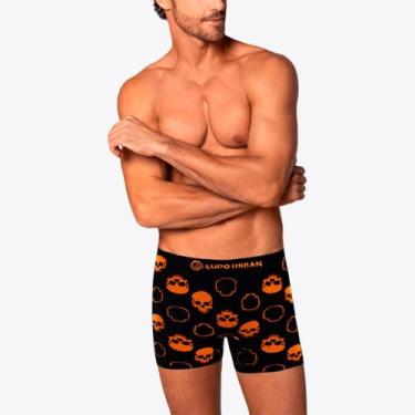 Imagem de Kit 2 Cuecas Lupo Boxer Urban 16970, Preto, Laranja, G