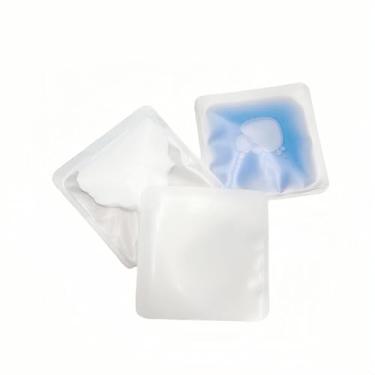 Imagem de PABCK 100 sacos de plástico fosco transparente para vedação térmica 13 x 13 cm, bolsa de armazenamento de alimentos transparente para embalagem de doces, canto arredondado com entalhes de rasgo
