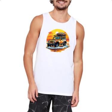 Imagem de Camiseta Regata Aventura jeep praia sunset - Alearts, GG