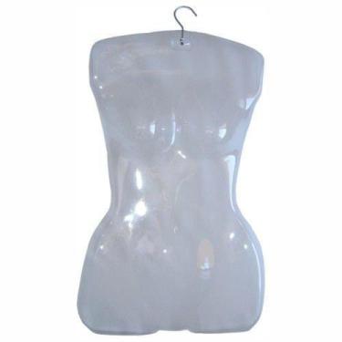 Imagem de Cabide Silhueta Pvc Adulto Transparente Kit C/ 10 Unidades - Paraiso D