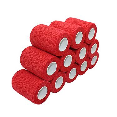 Imagem de STpro Fita Adesiva Para Bandagem De Pele Vet Wrap 3" X 12 Unidades, Tecido Coesivo, Adesivo Elástico Autoadesivo