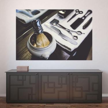 Imagem de Painel Adesivo de Parede - Barbearia - Barber Shop - 1124pnm - Allodi