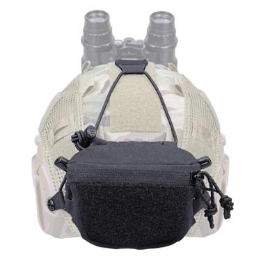 Imagem de JX Tacfancier Bolsa de bateria tática NVG montada no capacete, bolsa de contrapeso, retenção de equilíbrio GP para capacete Fast MK1 PJ Airsoft