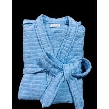Imagem de Roupão Atoalhado Infantil 100% Algodão Briza (4012) - Azul - Tam 10