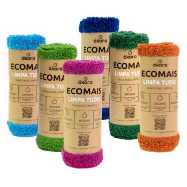 Imagem de Pano Microfibra Ecomais Limpa Tudo 30x30cm Com 12 Unidades Cores Sorti