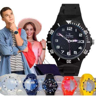 Imagem de Relógio de Pulso Champion Troca Pulseira Feminino Masculino Analógico Esportivo CP30119X - A