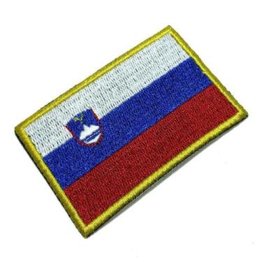 Imagem de BPSLT001 Bandeira Eslovênia Patch Bordado Termo Adesivo - BR44