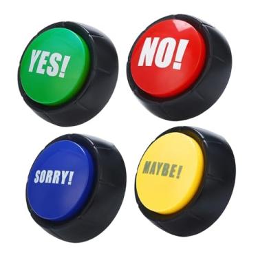 Imagem de Sclmgo Pacote com 4 Botões Engraçados de Som E Fala para Jogos de Festa, Sala de Aula, Treinamento de Animais de Estimação, Reunião de Amigos