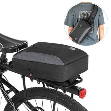 Imagem de Domary Bolsa de bagagem 2 em 1 para bicicleta casual bolsa de estilingue para o tórax Bolsa de transporte para bicicleta de bicicleta traseira