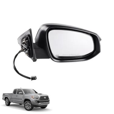 Imagem de Espelho retrovisor lateral aquecido do lado direito do passageiro dobrável manual compatível com Toyota Highlander 2014-2019 substitui 87910-0E140 TO1321317 (6 pinos)