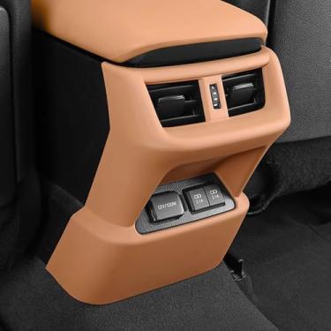 Imagem de Capa protetora antichute para saída de ar traseira do carro moldura de decoração de assento apto para Lexus ES 2018-2025 ES250 ES300h ES350 Acessórios interiores automotivos (marrom)