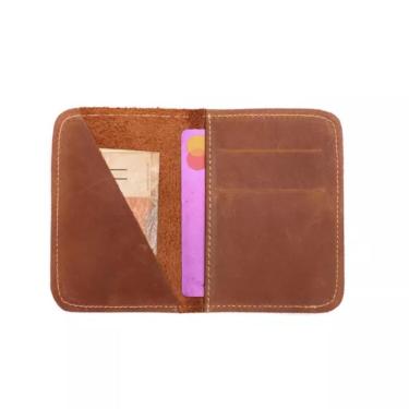 Imagem de Carteira Masculina Elegante E Durável Couro Premium Bertoni Crazy Horse Caramelo