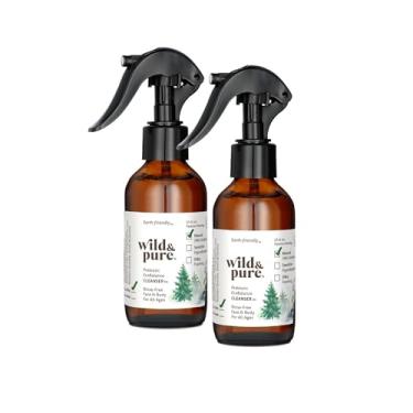 Imagem de Wild & Pure EWG Verified All Natural, Limpador EcoBalance à base de plantas – Spray de 118 ml (pacote com 2) | pH equilibrado e amigo do microbioma | Sabonete líquido sem enxágue para rosto, mãos