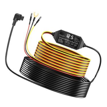 Imagem de Rrlihjgu Fio Para Câmera De Bordo - Carregador Para Câmera De Carro Com 3 Cabos E Visor - Fio Tipo C com Proteção de Circuito para Modo Estacionamento Contínuo