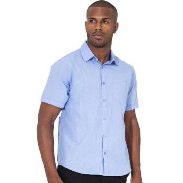 Imagem de Camisa social lisa masculina manga curta - Flops