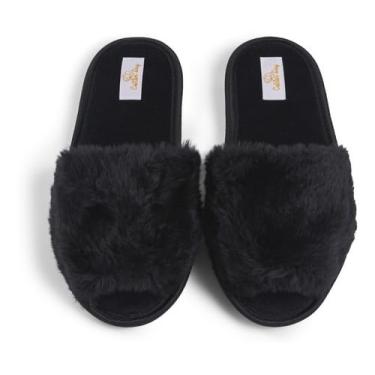 Imagem de Pantufa Chinelo Isa Cotton Day com Solado Antiderrapante e Antitérmico Conforto e Elegância para seus Passos (Preto, BR, Adulto, Faixa Numérico, 39, 40)