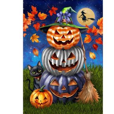 Imagem de Briarwood Lane Bandeira de jardim trio abóbora de Halloween