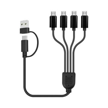 Imagem de Adaptador Divisor USB C Para Micro USB Tipo C De 20cm, Cabo De Carrega