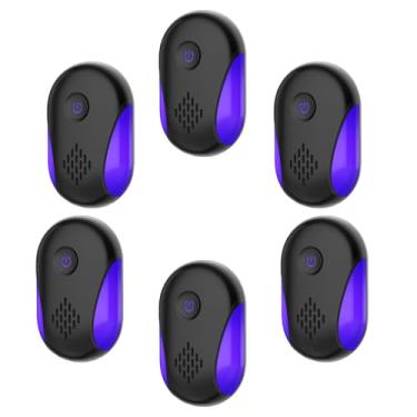 Imagem de Repelente ultrassônico atualizado com 6 pacotes, ultrassônico interno e repelente para baratas, roedores, ratos, insetos, formigas, mosquitos, ratos, aranha, plugue eletrônico de controle de pragas