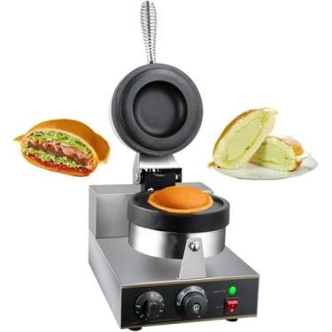 Imagem de Máquina De Hambúrguer Ufo, Máquina De Hambúrguer Para Sorvete, Prensa De Hambúrguer Antiaderente, Máquina De Waffle Rotativa, Aquecimento Dupla Face 50-300°c, Pa, Silver, One Size