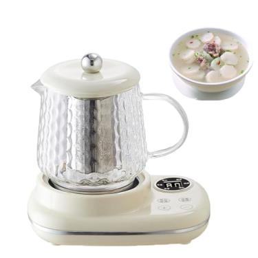 Imagem de Chaleira Multifuncional E Panela De Ensopado,Panela EléTrica AutomáTica De 0,8 L,Material De AçO InoxidáVel 304 Com Coador De Chá Para Chá,Alimentos Medicinais,Ensopado,Mingau