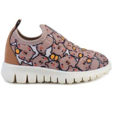 Imagem de Tenis Infantil Menino Novope Capivara Frutas Marrom - 1000-Masculino