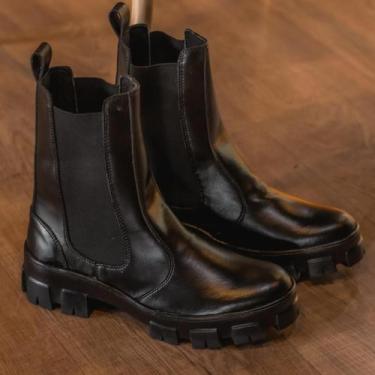 Imagem de Bota Coturno Feminina Sola Tratorada Tendência Plataforma Blogueira Li