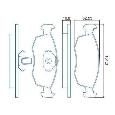 Imagem de Pastilha Freio Dianteira Jurid Palio Uno Doblo Idea Strada Siena Linea