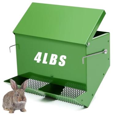 Imagem de Maxcheck Alimentador de coelho para gaiolas de metal para pequenos animais para coelhos, porquinhos-da-índia, chinchilas e outros animais pequenos