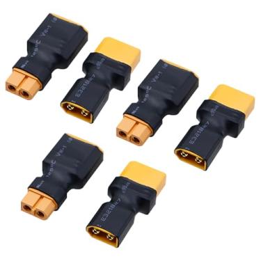 Imagem de Tosiicop Conector XT60 para plugue conector XT90 - 6 peças XT60 para XT90 macho adaptador fêmea sem fios para carro RC Lipo NiMH conectores de bateria avião caminhão barco quadricóptero (6 peças XT60