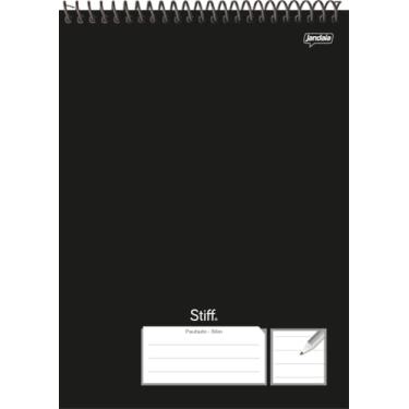 Imagem de Jandaia - Caderno Espiral Topo Univ. CD 1 Matéria 80 Fls Canhoto Stiff Slim Preto FSC