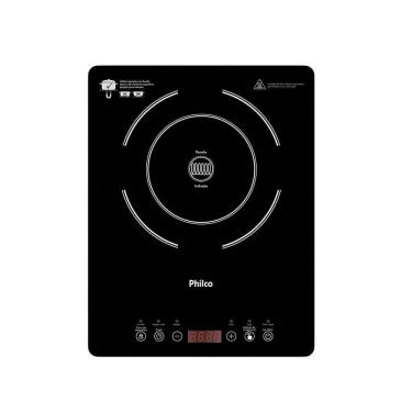Imagem de Cooktop De Indução Portátil 1 Boca Philco PCT10A Display Digital Painel Touch Preto 110V