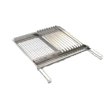 Imagem de Grelha Em Inox Dupla Argentina E Moeda Churrasco 60Cm Larg