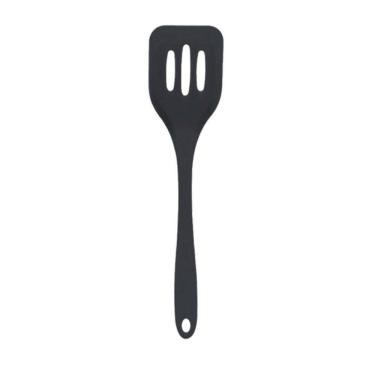 Imagem de Espátula De Silicone Vazada Para Chapa Grande 28Cm - Preta