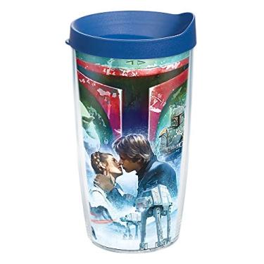 Imagem de Tervis Copo de viagem Star Wars Empire com colagem de 40º aniversário feito nos EUA, copo isolado de parede dupla, mantém as bebidas frias e quentes, 473 ml, clássico
