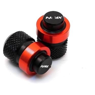 Imagem de Acessórios de motocicleta CNC alumínio tampa de porta de ar plugue tampas de válvula de pneu N-MAX compatível com Y&AMAHA Nmax 125 155 Nmax125 Nmax155 N-max (A-vermelho)