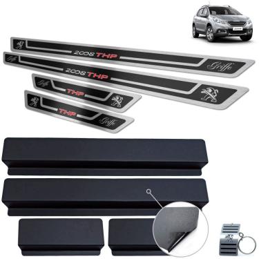 Imagem de Soleira Peugeot 2008 Griffe Thp 2016 2019 Preto Alto Relevo