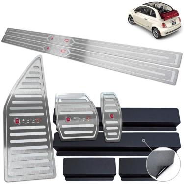 Imagem de Soleira Pedaleira Auto Descanso Prata 500 Cabrio 12 a 2015